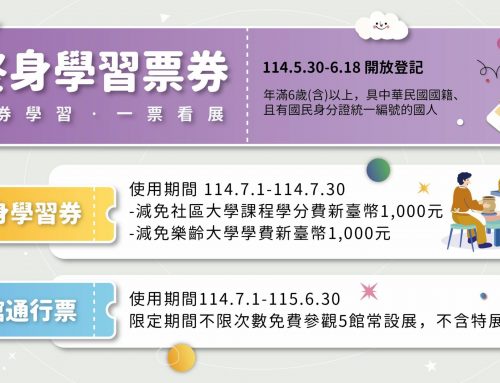 好康報報~教育部推出「終身學習券」登記抽獎🎁