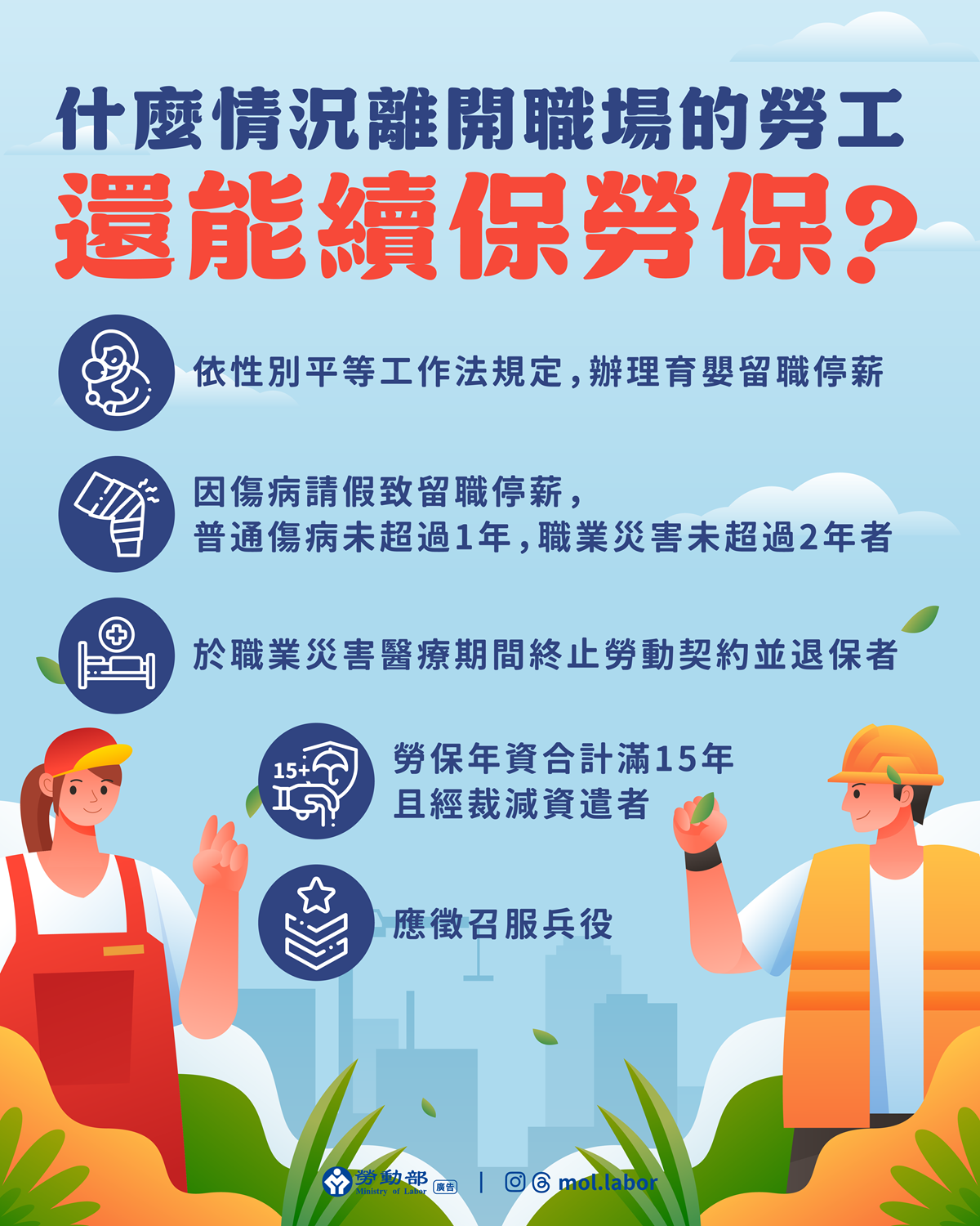 什麼情況下離職員工還續保勞保？